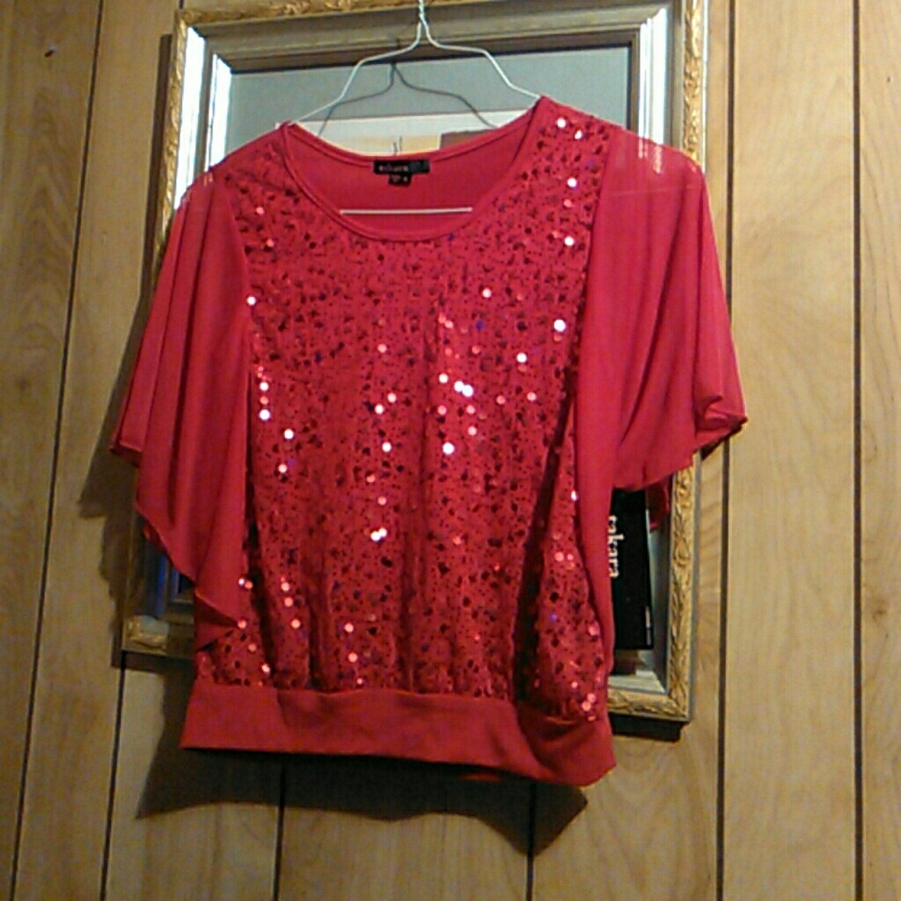Nwts Glitzy girl blouse